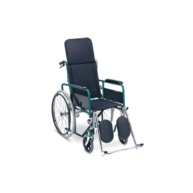 Универзална инвалидска количка со подвижен наслон и папучи кои се подесуваат - стандард