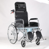 Универзална инвалидска количка со подвижен наслон и папучи кои се подесуваат - стандард и адаптација за WC DY